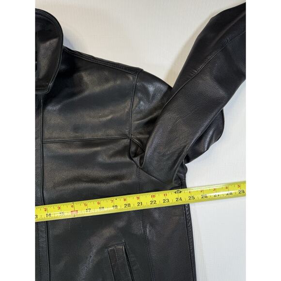 Men's Roundtree And Yorke Leather Bomber Jacket Size Large - Picture 8 of 9